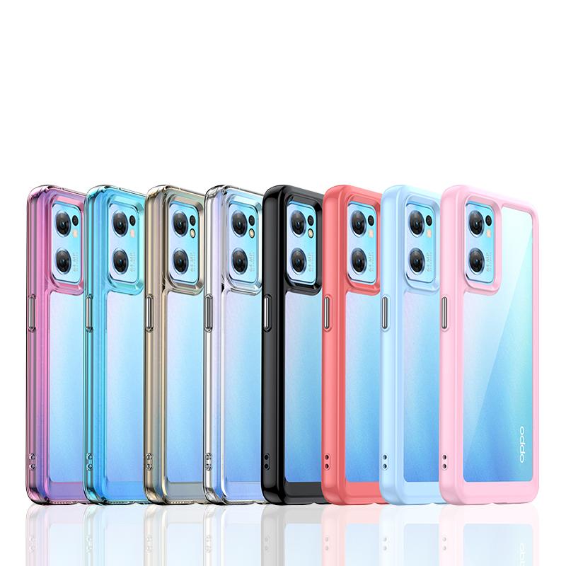 Чехол для OPPO Reno 7 5G Чехол для OPPO Reno 7 Pro 5G Чехол Funda Жесткий Полупрозрачный Мягкая Рамка Ударопрочный Прозрачный Чехол OPPO Reno 7 5G