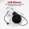 Портативный USB-раздуватель для кемпинга и барбекю, мини-вентилятор для дровяной печи, регулируемая скорость, outdoor-розжиг для барбекю, костра, походов
