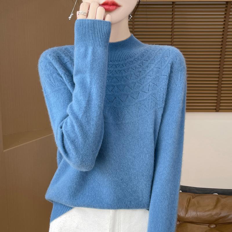 Женский кашемировый свитер Qinghe кашемир 30% кашемир 70% шерсть теплый и модный универсальный осенне-зимний