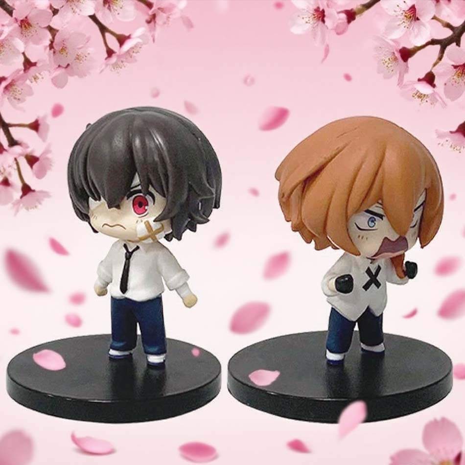Новая фигурка Dazai Osamu из Bungo Stray Dogs 7 см Японские фигурки из мультфильмов Коллекция Милые игрушки