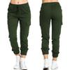 Autumn Winter Casual Dark Green Cargo Pants Women Fashion Office-lady Straight Pants Sporty Solid Trousers Pantalon Femme 24292