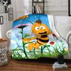 Maya the bee Theme Printed Blanket - Perfect for Couch, Bed, Travel & Outdoor Use | Machine Washable, Cozy & Durable.