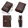 CONTACT'S Cow Leather Men's Wallet Ziper&Hasp Male Coin Purse Short Wallets Card Holders For Men