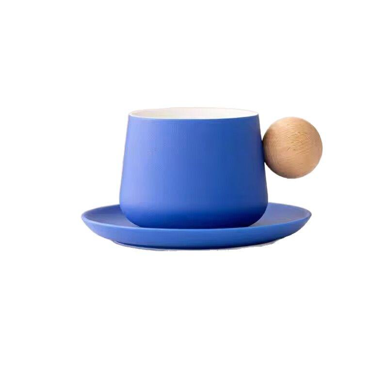 Дизайнерский набор кофейной чашки и блюдца, Высококлассный изысканный стиль, Керамика, Высокая ценность, Послеполуденный чай