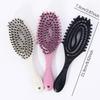 1 штука щетинистой полой дугообразной расчески - подходит для сухого и влажного использования, антистатическая укладочная щетка, Специально для париков из натуральных волос