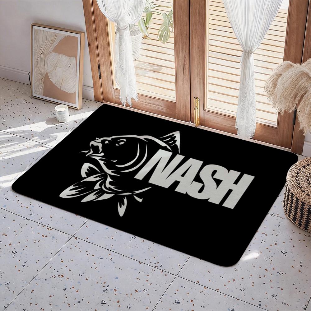 Brand N Nash Fishing Floor Mat Eco Flannel Doormat Non Slip Odorless Indoor Floor Rug Soft Short Plush Home Mat