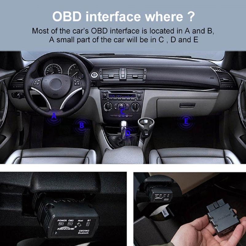 For Android Phones ONLY,Wireless Bluetooth-compatible Diagnostic OBD2 Scanner Car Code Reader Scan Tool ELM327