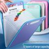 A4 Handheld Accordion Folder: Multi-layer, Large Capacity, High-Value Classification for Student Use.