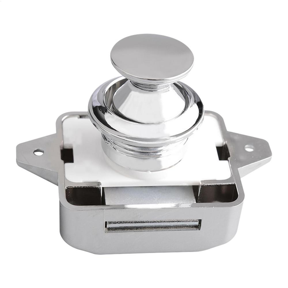 RV Drawer Push Latch Metal Campers Cupboard Push Button RV Compartment Latch Catches Locks for Campers Caravan Yacht Boat