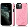 Butterfly Floral PU Leather Wallet Case for iPhone, Card Holder Slot Protective Cover with Kickstand