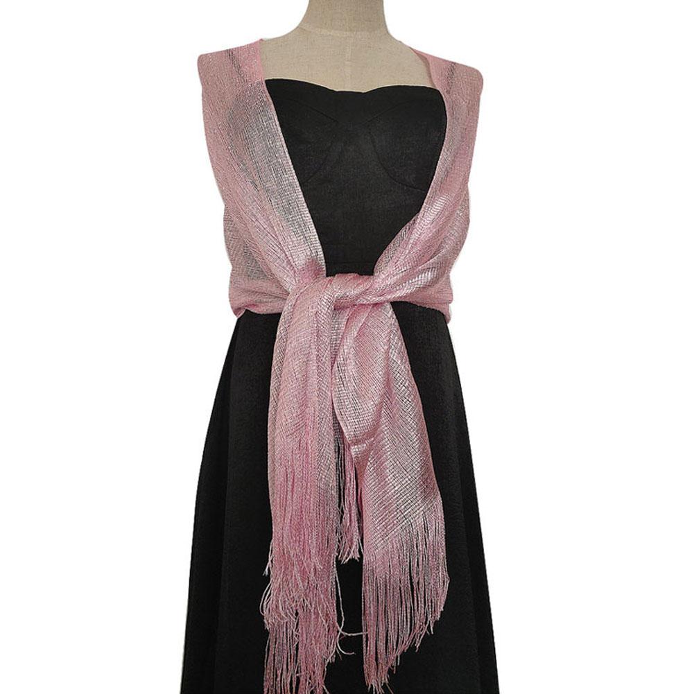 Женские элегантные вечерние платья, шали, золотые, серебристые проволочные кисточки, женские вечерние свадебные аксессуары, шарф