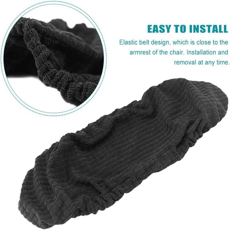2 шт. чехлы для подлокотников офисных кресел, съемные чехлы для подлокотников офисных кресел, моющиеся подлокотники, поддержка предплечья JAF053