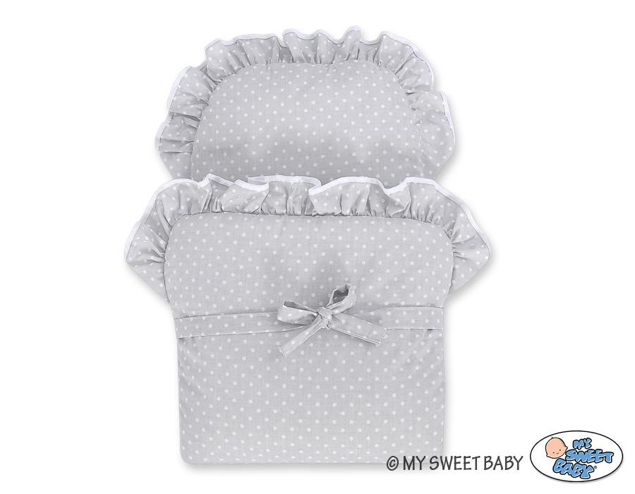 Natalia Natural Wicker Doll Pram Tall with Gray Bedding and Lining