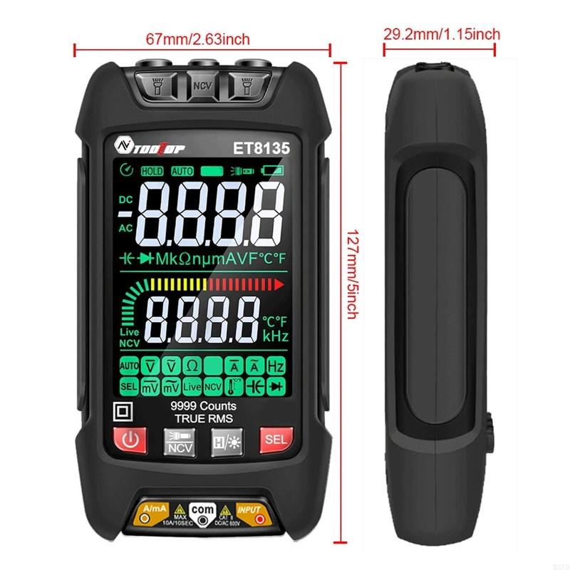 Professional Plastic Multimeter With Large Display Auto Ranging Function For Electrical Engineers And Technicians M4YD