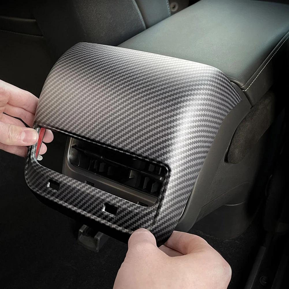 Накладка на задний дефлектор воздуховода для Tesla Model 3/Y 2017-2024, внутренняя накладка на задний воздуховод, задняя накладка на выхлопное отверстие, автомобильные аксессуары