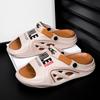 Fashion Summer Men's Slippers Thick Bottom Anti-Slip Sandals Casual Comfortable Driving Beach Shoes EVA Outsole For Indoor And Outdoor