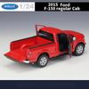 Welly 1/24 2015 Ford F150 Regular Cab Pickup Alloy Car Model Diecasts Metal Toy Off-road Vehicles Car Model Simulation Kids Gift