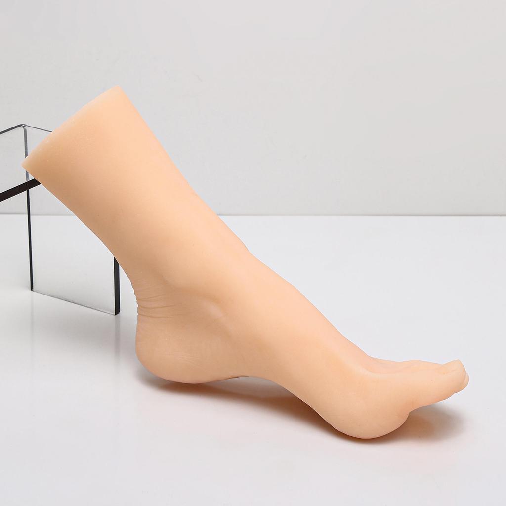 Silicone Mannequin Feet Fetish Female Foot Model Fake Nail Art Display Tassel Bone Ankle Dummy Human Medical 3604
