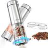 CIRCLE JOY Pepper электрическая нержавеющая мельница для специй на батарейках с регулируемой толщиной перца, моющаяся, 95 мл, набор из белых светодиодов, мини-мельница из серебра, мельница,