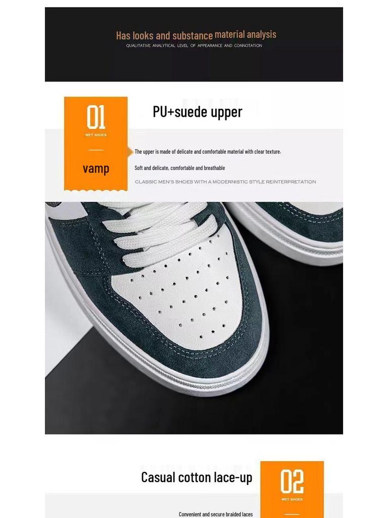 2024 Универсальные мужские черно-белые кеды на мягкой подошве - Дышащие, в трендовом корейском стиле для повседневной носки, Горячо продаваемые среди студентов.