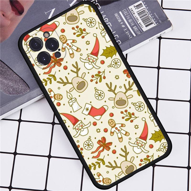 Рождественский Санта Клаус Лось Чехол для телефона для iPhone 14 11 12 13 Mini Pro Max 8 7 6 6S Plus X SE 2020 XR XS Funda Чехол