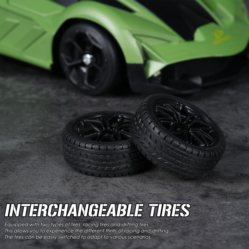 Машинка с дистанционным управлением, 2,4 ГГц 1:20 Масштабный 4WD Гоночный Игрушечный Автомобиль со Светодиодными Фонарями Дрифтующие Шины, Перезаряжаемый Мо