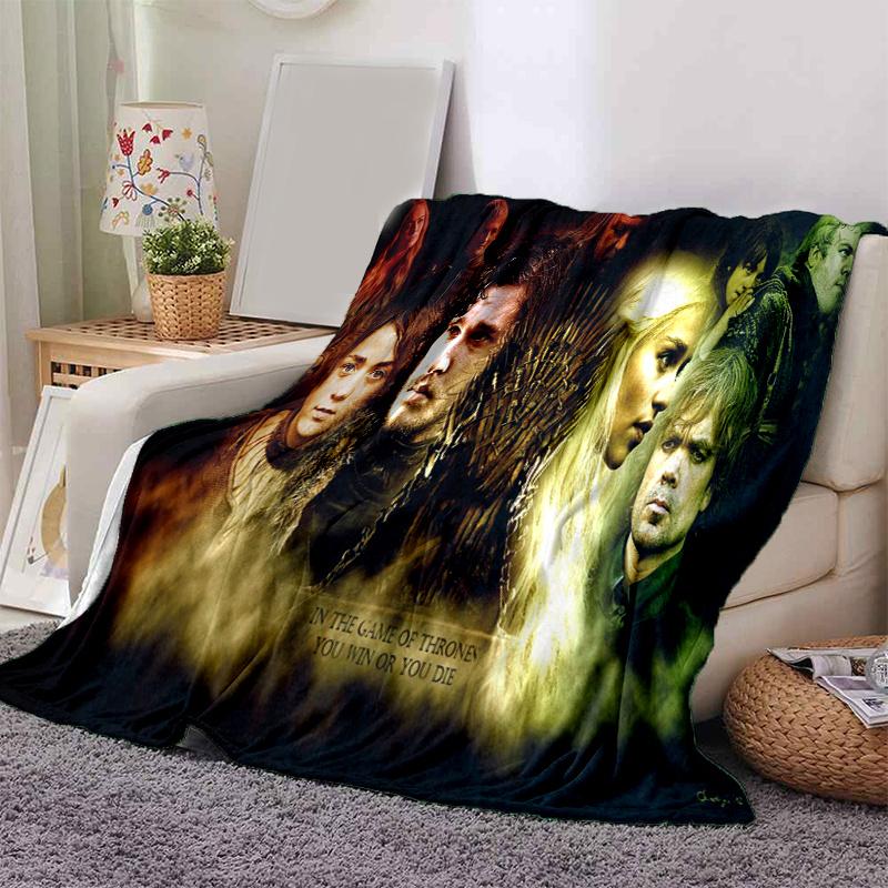 Game of Thrones Poster Print Wall Art DecorPrint Blanket, Soft Blanket For Sofa Office Bed And Travelling Daughter Birthday Gift esj321