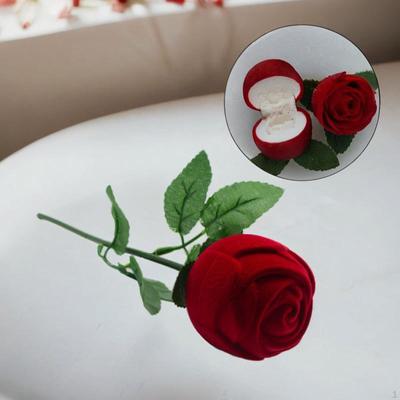Коробка для колец в форме розы, витрина для хранения помолвочных украшений, чехол для предложения ко Дню святого Валентина