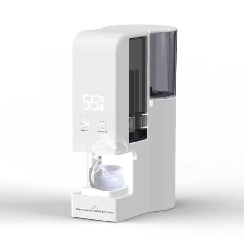 Подогреватель полотенец для лица с интеллектуальным контролем температуры, функция безопасности, резервуар 500 мл для бережного снятия макияжа