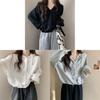 Womens Cotton Hoodie Cardigan With Button Details For Casual Spring Wear