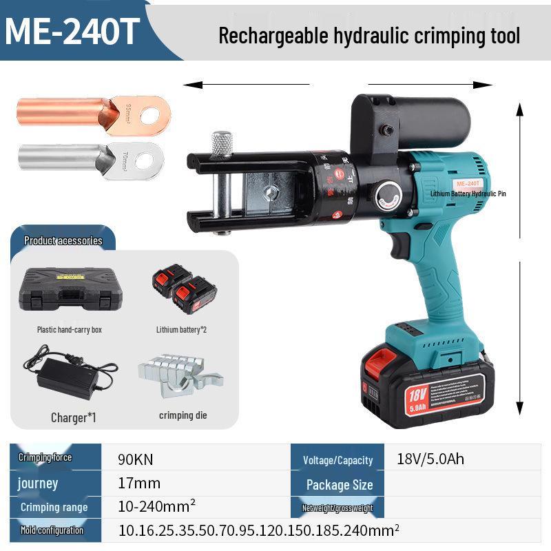 Compact Electric Hydraulic Crimping Tool for Cable Lugs and Wire Terminals (CM-70/240/300)