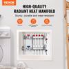 4-Branch Radiant Heat Manifold 1/2" PEX Tubing Floor Heating Manifold Set