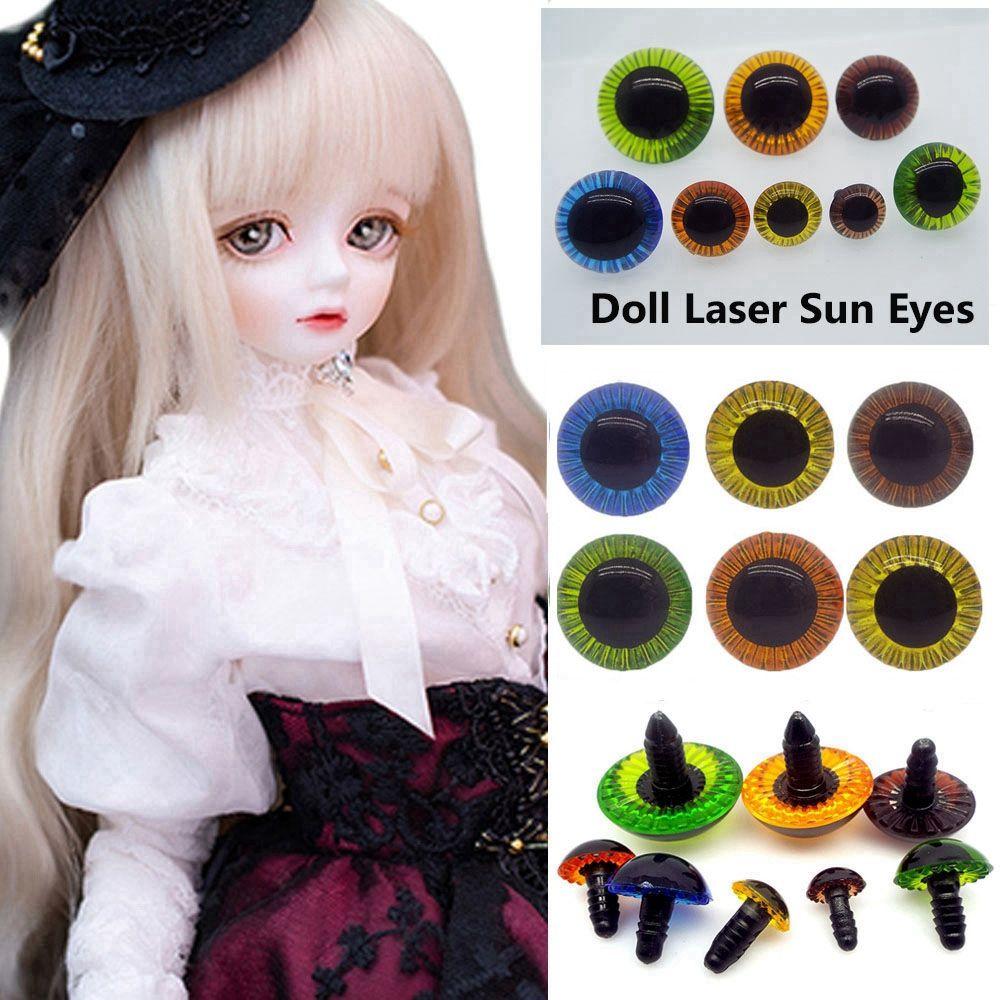 10pcs/5 pairs Laser Sun DIY Accessories Plastic Eyes Eyeball Safety Animal Toy Doll Making Crafts