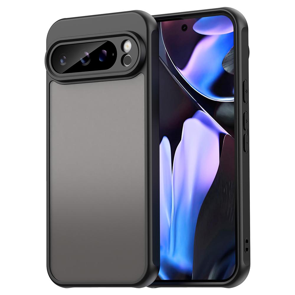 Чехол для Google Pixel 9 Pro XL, ударопрочный, с воздушными подушками, матовый, полупрозрачный, из ПК + ТПУ, задняя крышка телефона