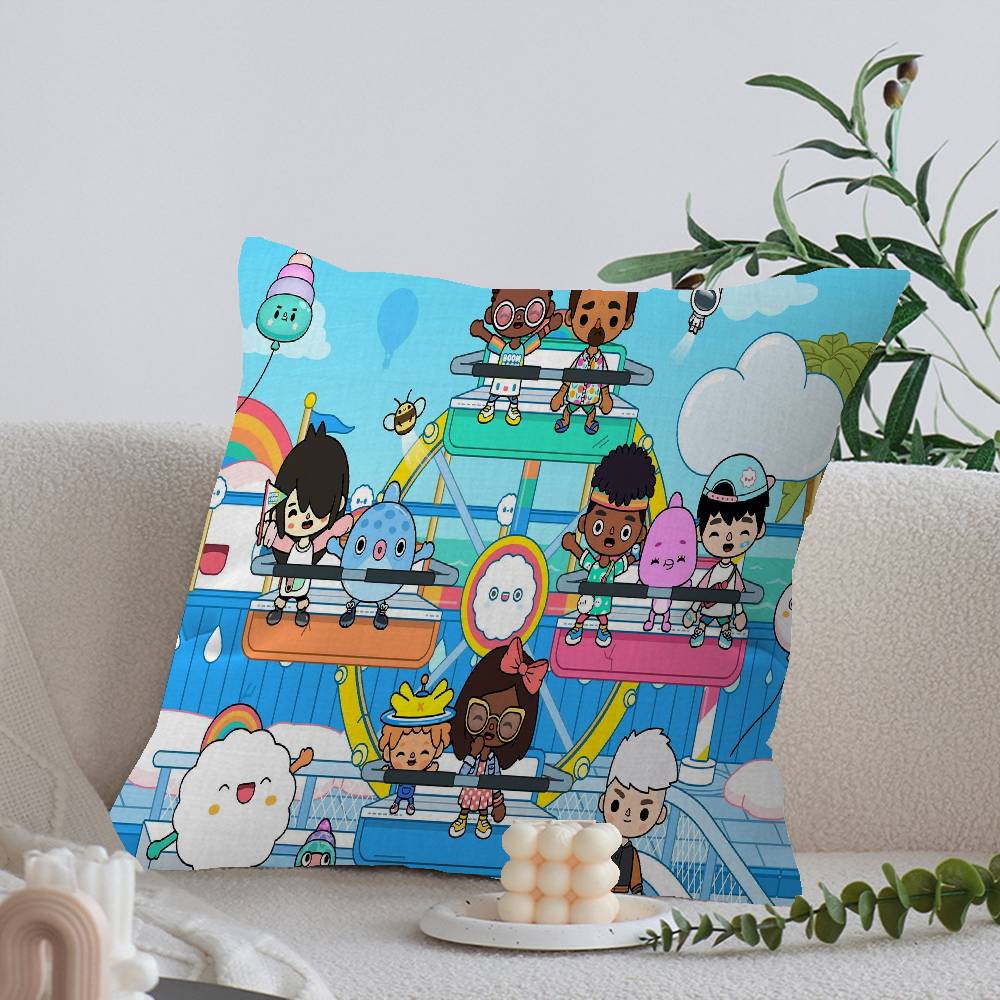 Toca Boca Toca Life World Pillow Anime Pillow Sofa Bed Head Pillow Cover Cushion Cover 45x45 cm Fashion