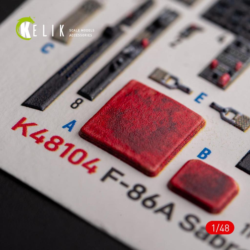 Reskit Интерьерная 3D-наклейка Прозрачная пластиковая модель-наклейка RSKK48104 1/48 F-86A (для Prop!)