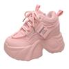 Fashion 11CM New Autumn Breathable Women Casual Shoes Fashion High Heels Women Wedges Heels Sneakers Thick Sole Trainers Platform Shoes