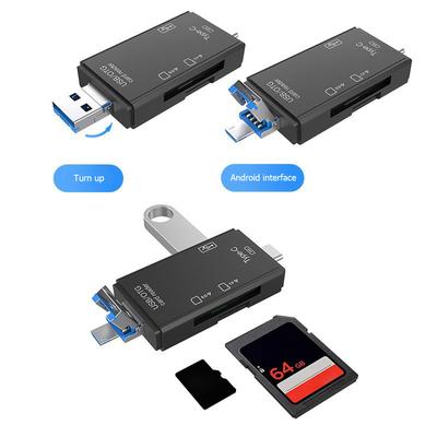 6-в-1 USB/Micro USB/Type C на SD TF Адаптер для карт 480 Мбит/с OTG SD/TF Картридер USB 3.0 USB C Картридер Аксессуары для ноутбука ПК