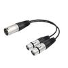 Microphone EIGHTNOO XLR Cable Canon Cable Microphone XLR To XLR Cable Branch 30cm 3 Pin Y Type XLR Balanced Cable for Microphone Professional
