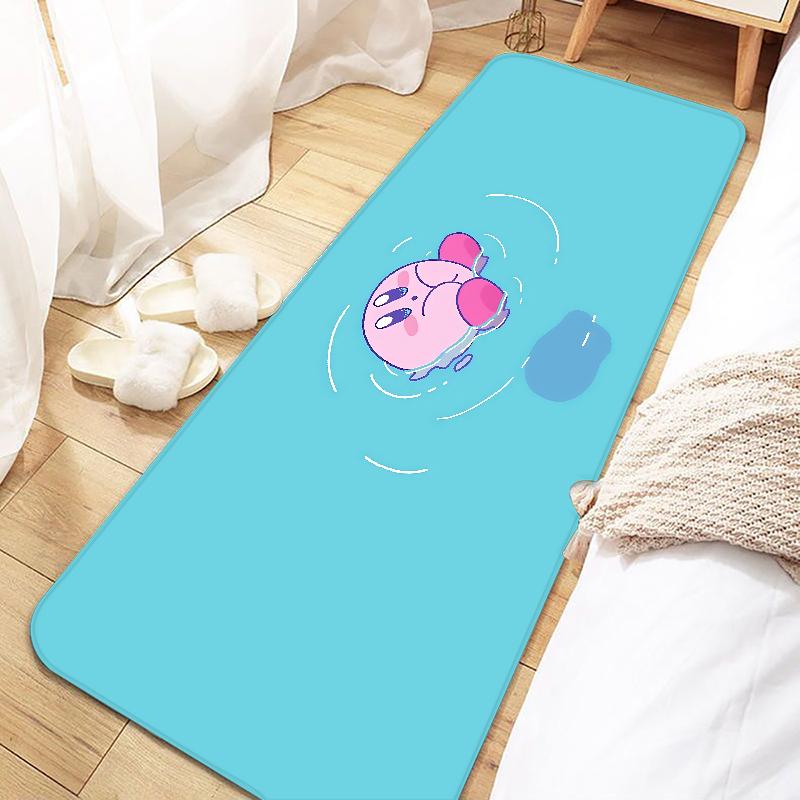 Game Pink Star K-Kirbys Door Mat Entrance Non-slip Doormat Washable Kitchen Carpet Living Room Hallway Rugs Bathroom Bath