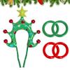 Christmas Party Inflatable Ring Toss Game Xmas Tree Shaped Headband Ring Toss Toy Holiday Party Favors for Adults And Kids