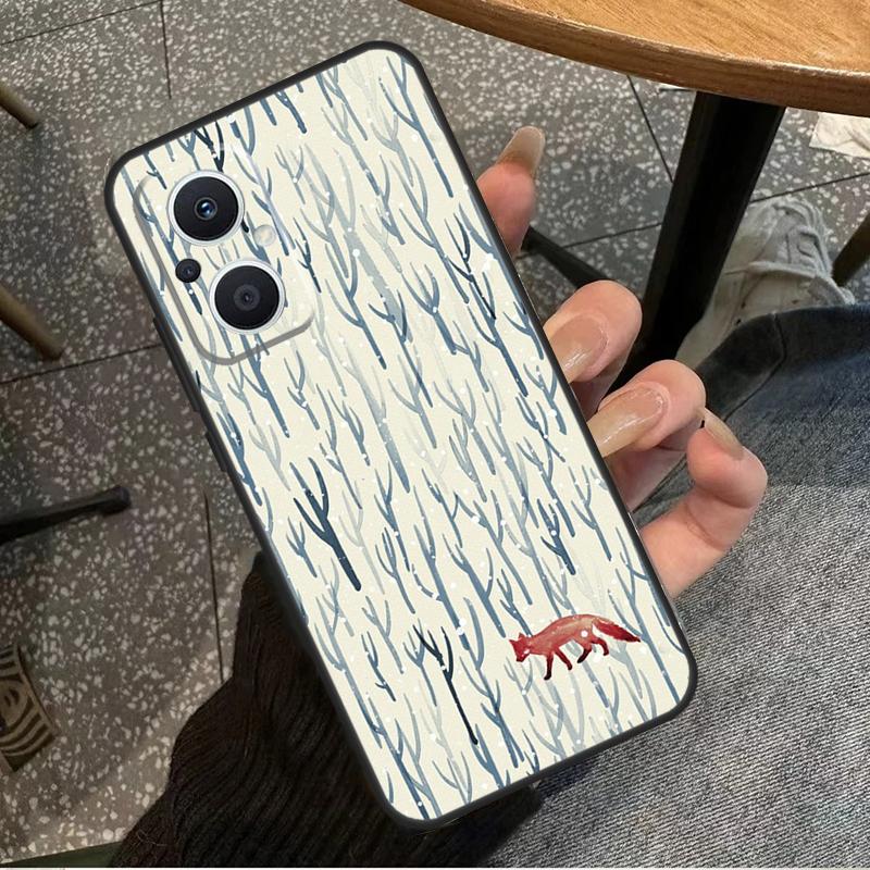 Чехол Зимняя Лиса Лисы Для OPPO Reno 8 7 6 5 4 Lite 2Z 4Z 5Z 8T 10 OPPO Find X5 X6 Pro X2 Lite X3 Neo