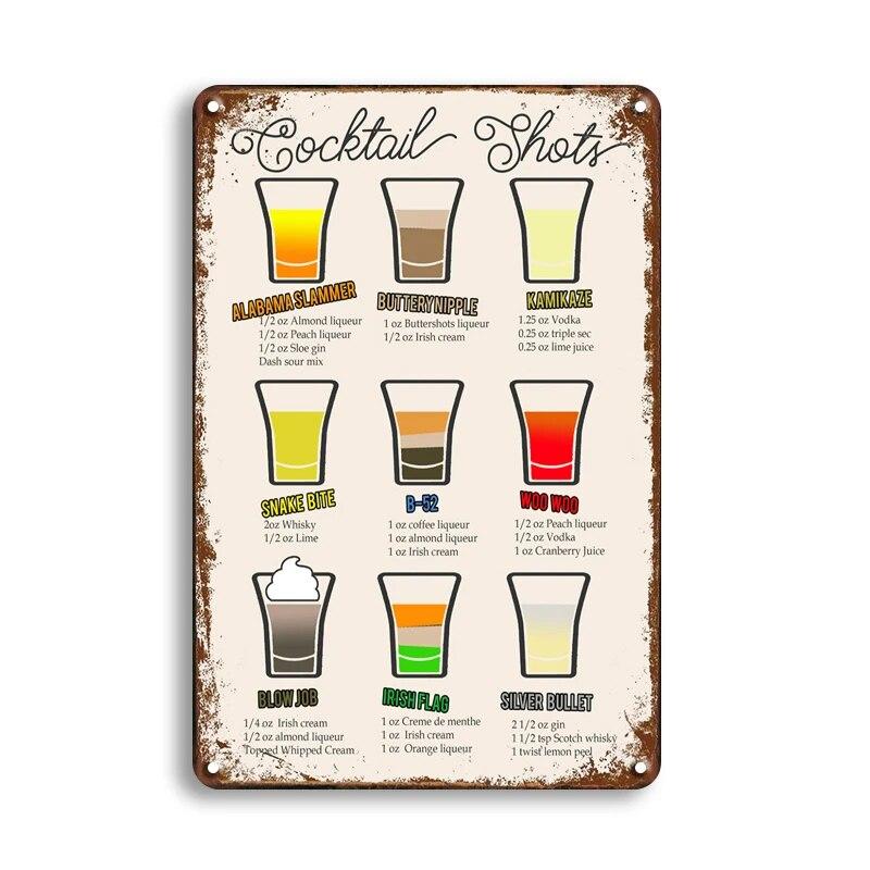 Винтажные постеры, жестяные вывески для коктейлей, металлическая доска, пивная ретро-тарелка, декоративная железная картина для бара, паба, человек, пещерное искусство, Настенный декор