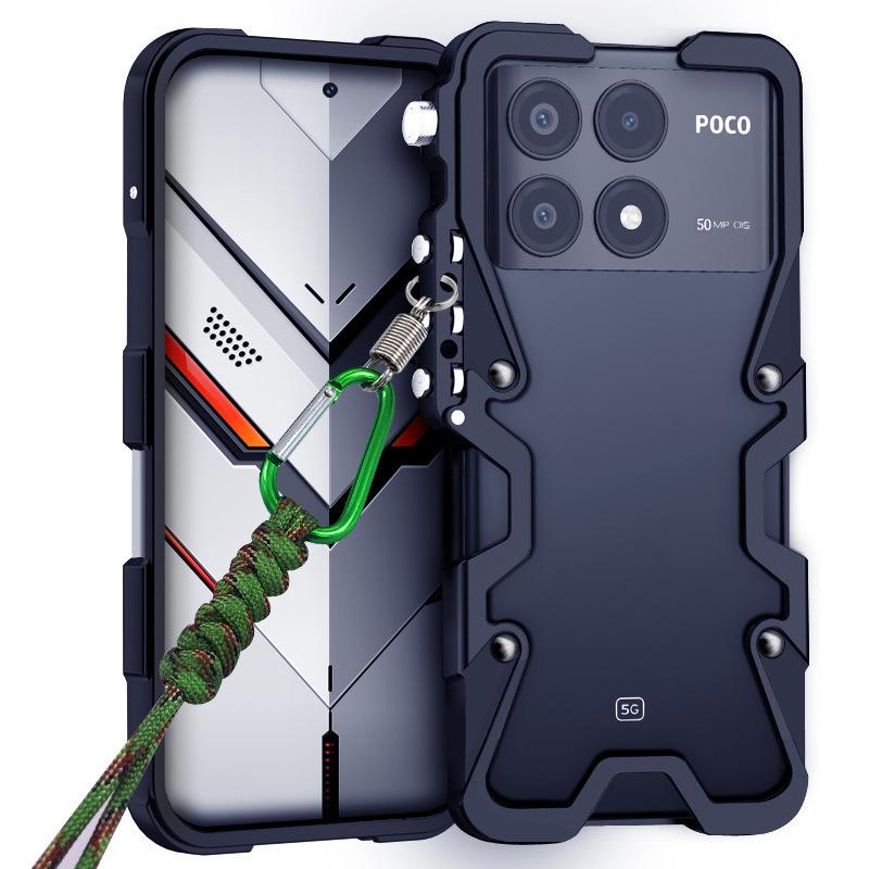 Xiaomi POCO F6 PRO Металлический чехол для мобильного телефона Защитный чехол Ударопрочный и защищенный от падений Всесторонний Механическая модель