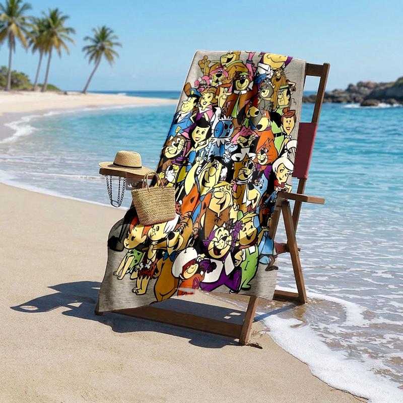 Flintstones Fashion Beach Towel: Ideal for Summer Adventures Soft, absorbent and quick drying suitable for swimming and bathing