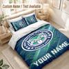 Custom Name Bedding Set 3 PiecesWigan Warriors Print Duvet Cover + 2 Pillowcases Soft Bed Decor