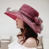 Дышащая защита от УФ-лучей Шляпа от солнца с широкими полями Шляпа из органзы Пляжная шляпа Шляпа от солнца