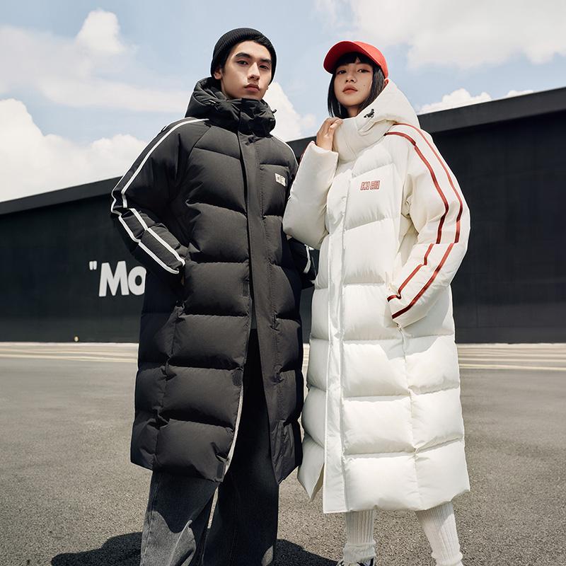 Anta Lifestyle Series свободный крой однотонный пуховик унисекс верхняя одежда цвета слоновой кости 972448901-1