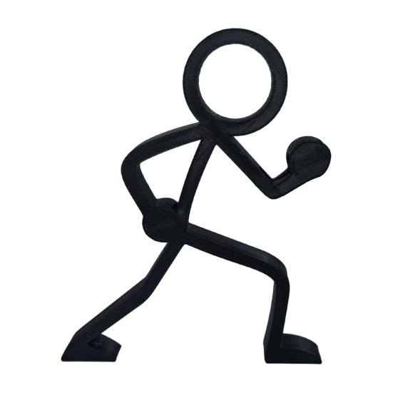 Напечатанный на 3D-принтере держатель для карандашей, черный стенд для демонстрации ручек в виде человечка, органайзер для карандашей «Воин-человечек» для дома, офиса, настольный аксессуар