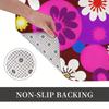 Bold colorful wreath design floor mat, modern decorative entrance carpet for home interiors